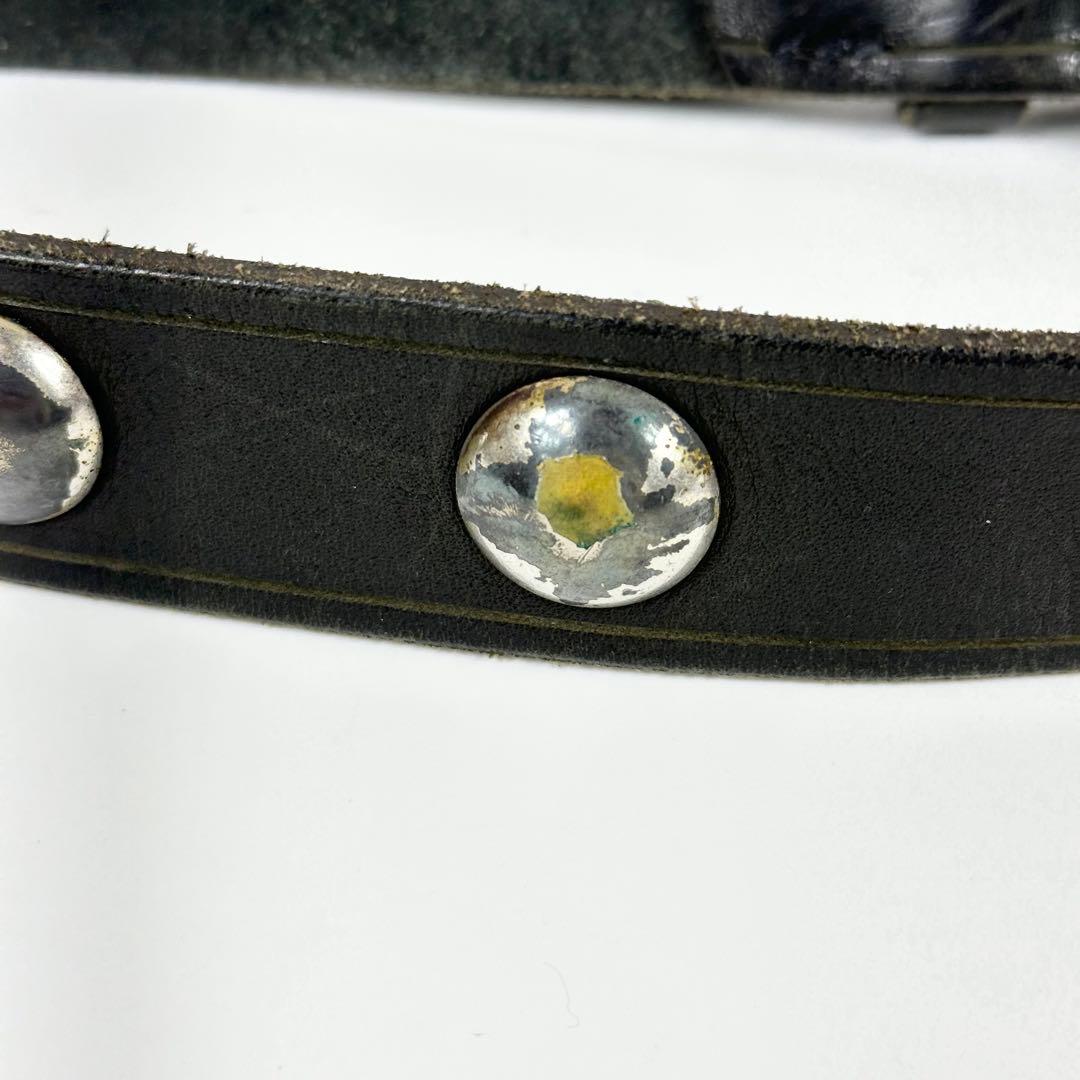 Y's for men レザーベルト 黒 スタッズ シルバー y2k