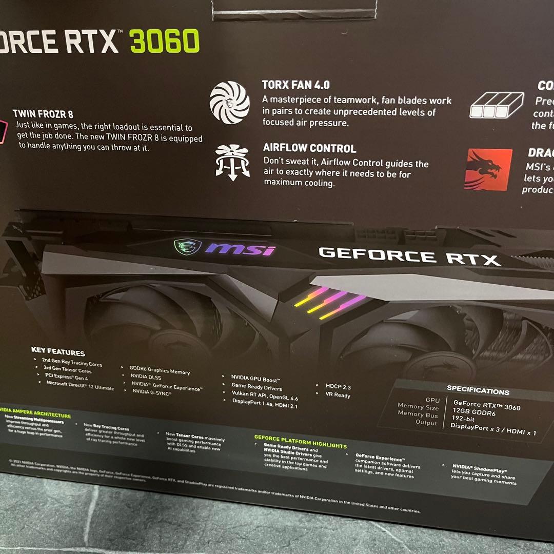 MSI GeForce RTX 3060 GAMING X 12G 付属・箱付き