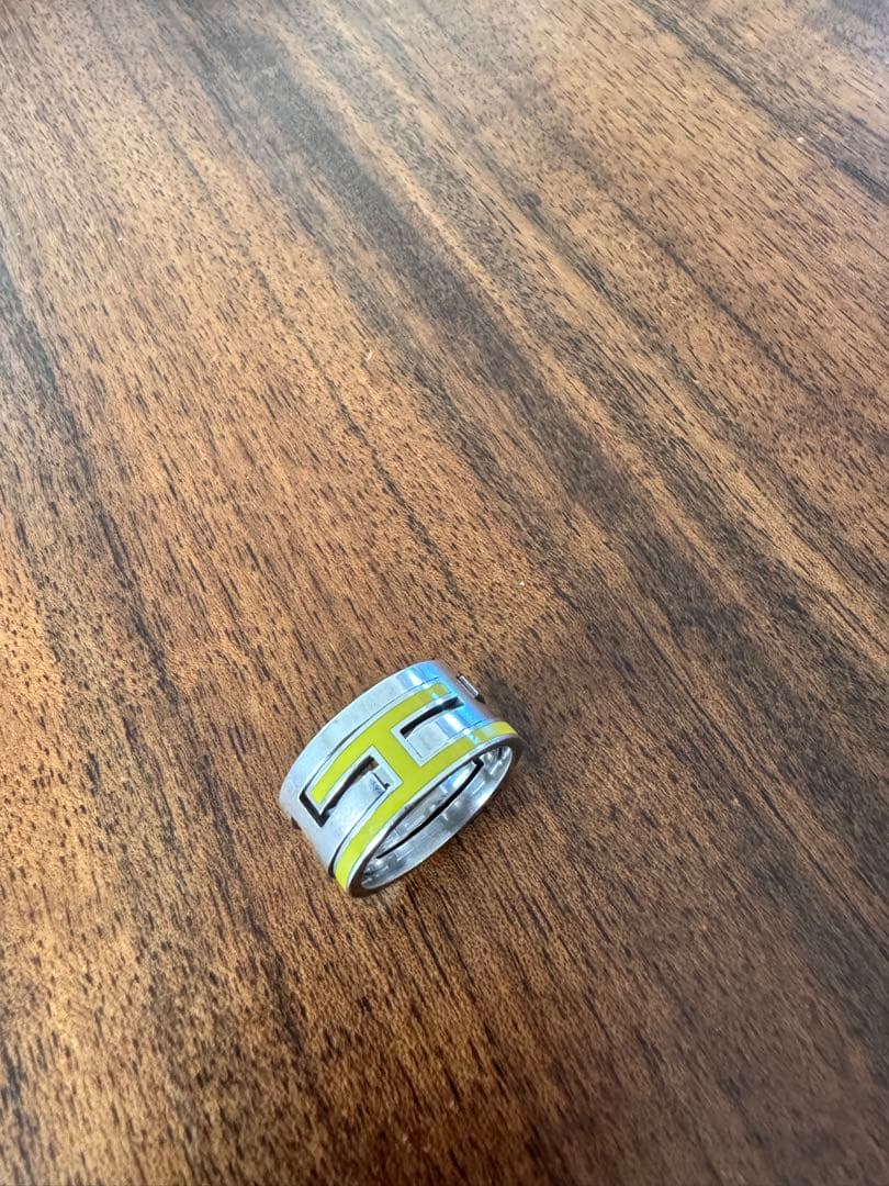 HERMES エルメス ムーブアッシュ リング 指輪　シルバー　イエロー　黄色