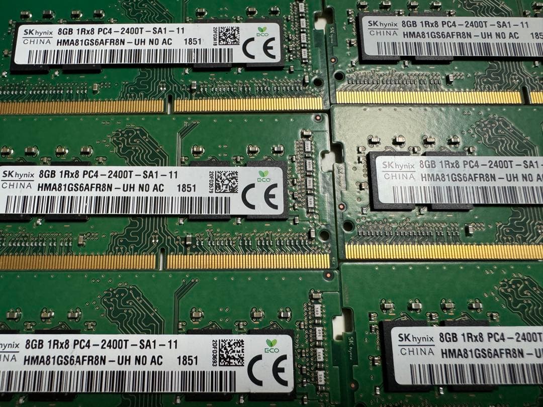 まとめ売り メモリ 8GB 1Rx8 PC4-2400T-SA1-11