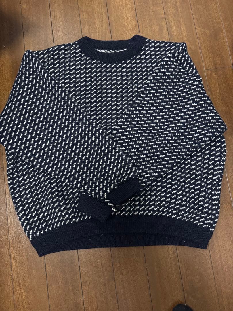 80’s ノルウェー製　l.l.bean バーズアイニット