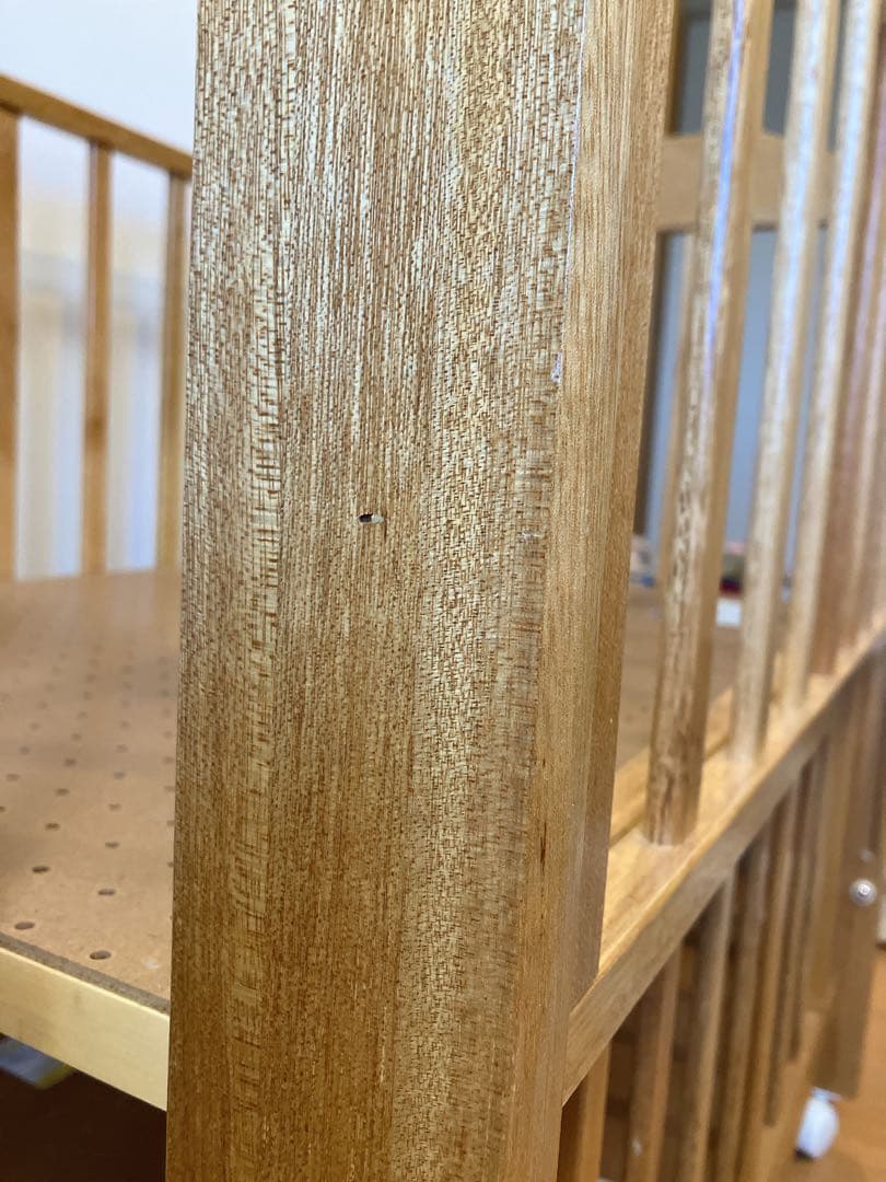 【良品】KATOJI 木製ミニベビーベッド キャスター付き 2段