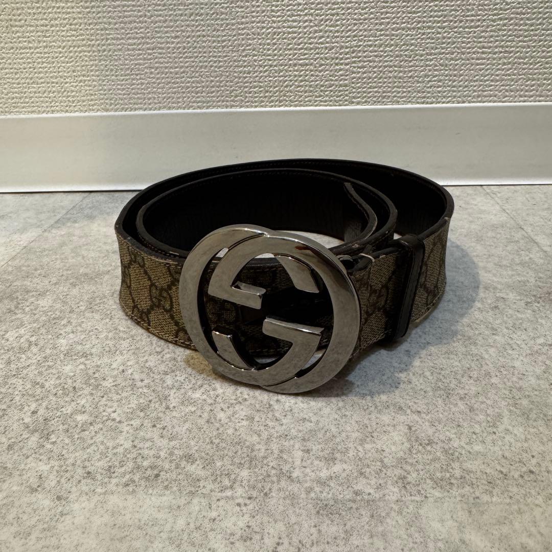 ミミーGucci GGキャンバス ベルト ブラウン
