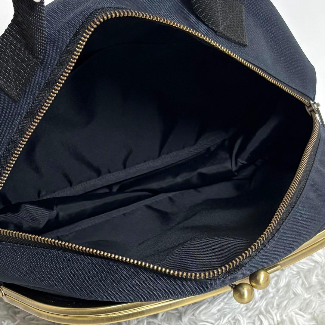 【新品同様】 アヤノコウジ ブラックレーベル がま口 ポシェット型 ボディバッグ