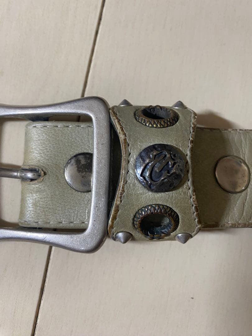 【希少レア！】KMRii ケムリ パイソン 白蛇 レザーベルト ハード 激シブ