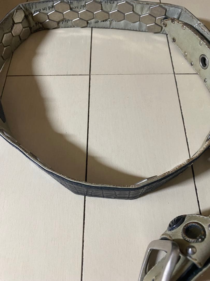 【希少レア！】KMRii ケムリ パイソン 白蛇 レザーベルト ハード 激シブ