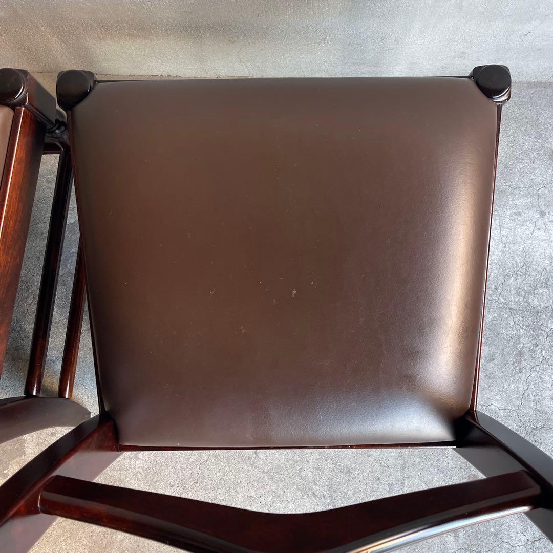 美品　北海道民芸家具　ダイニングチェア　2脚セット　王宮系