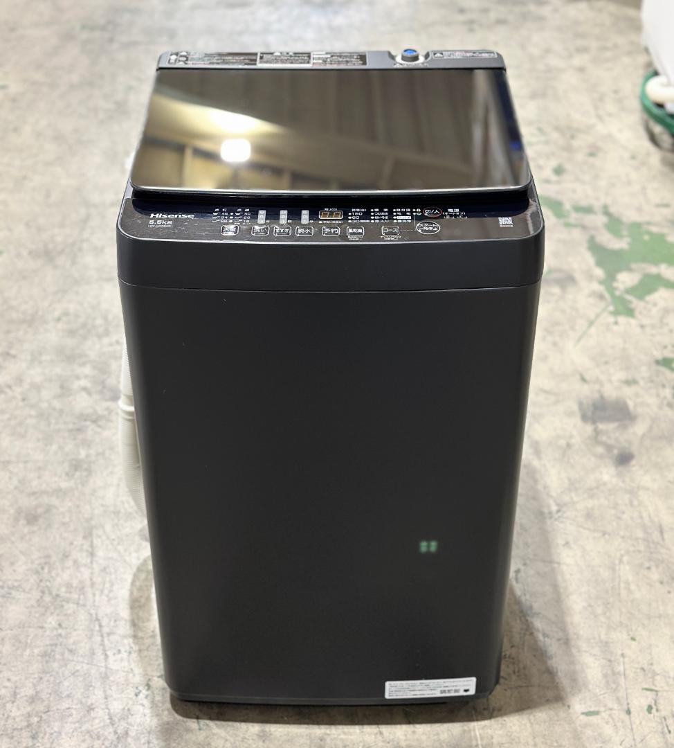 ■ハイセンス■全自動洗濯機　5.5kg　HW-G55E2K　2023年製　黒