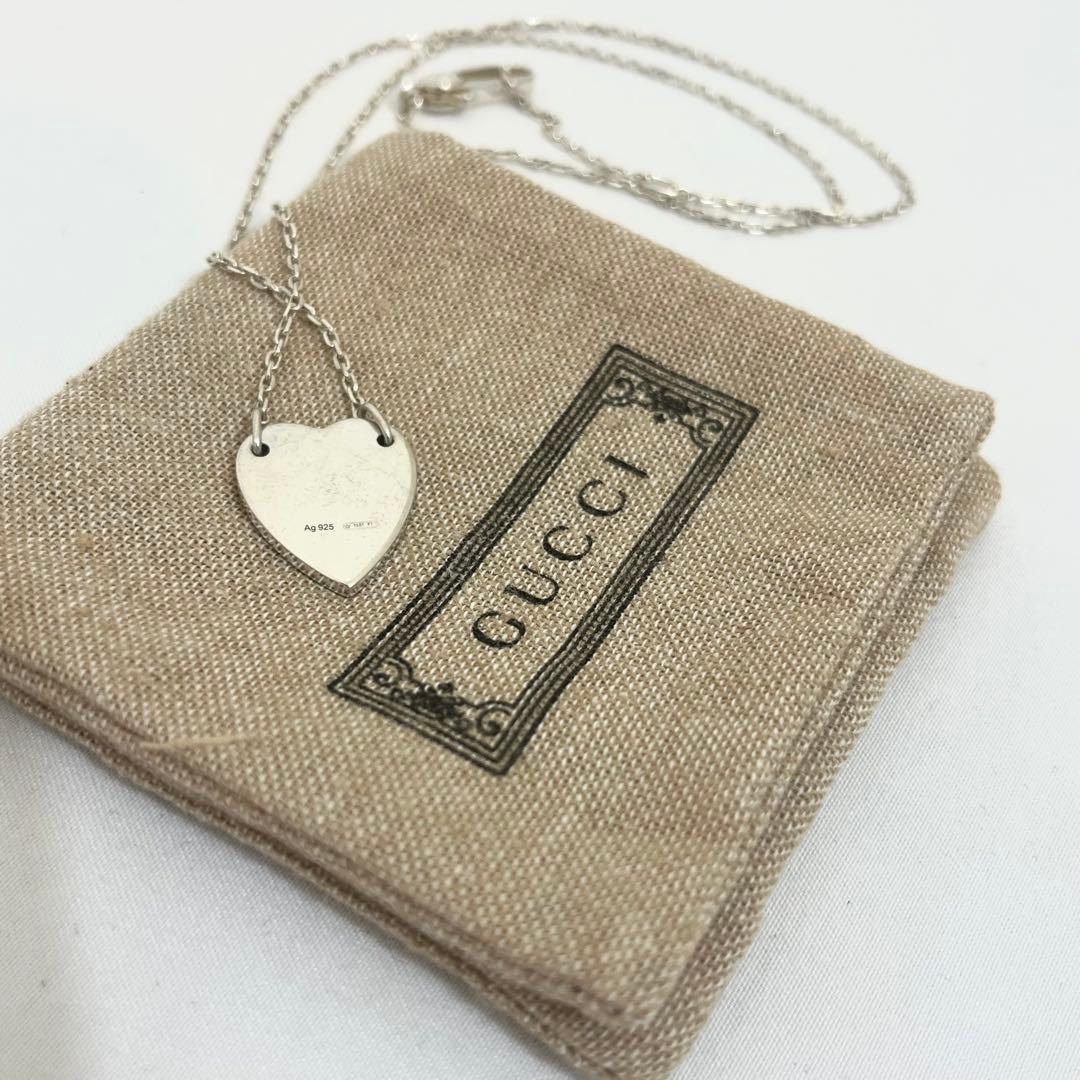 GUCCI グッチ ハート ネックレス 925 シルバー 45cm