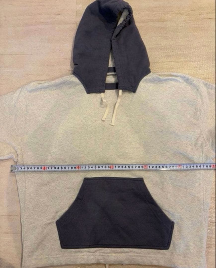 フィグベル　アタッチドフーディー　パーカー　オートミール　パープルネイビー