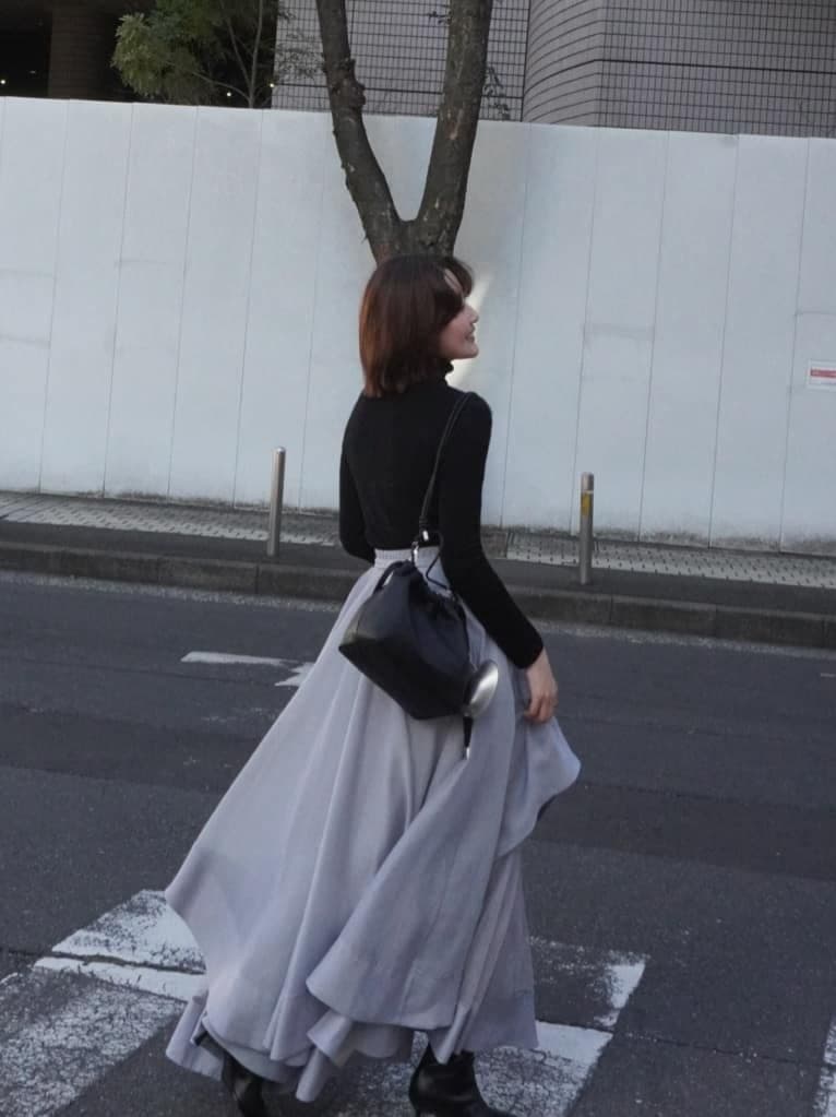 ココディール 即完再販なし ウェーブフレアオーガンジースカート 26ss