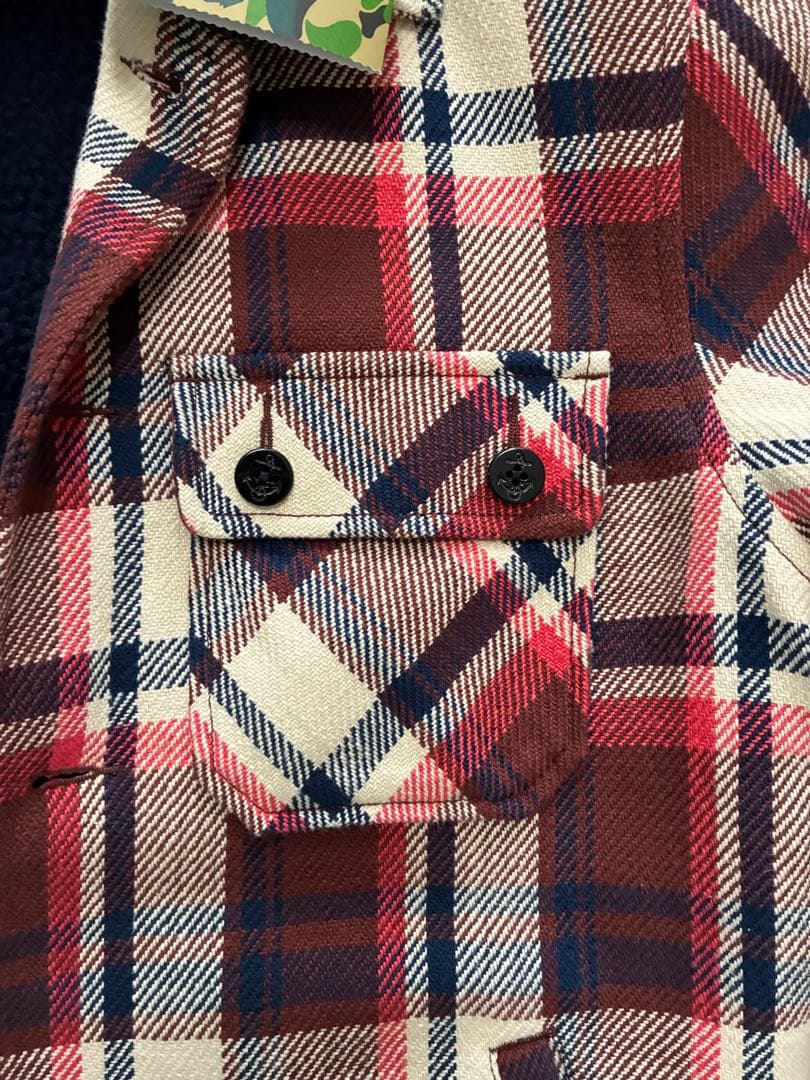 に*こ様 美品‼️ ラブジェネジャケット　赤チェック CPOジャケットＬ　送料無