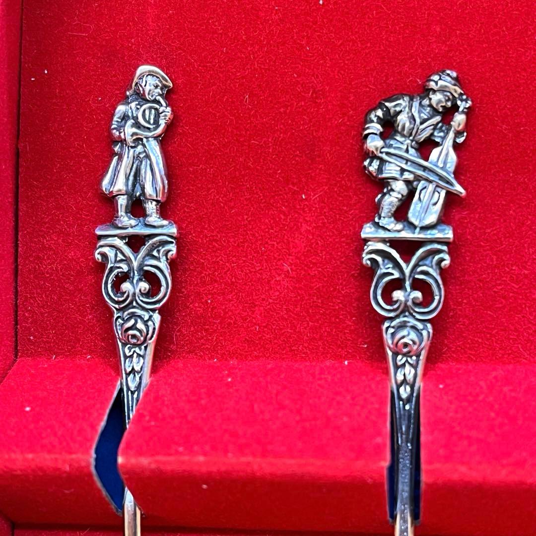 クリストフウィドマン 銀製スプーン6客セット 中世の音楽家 シルバー835