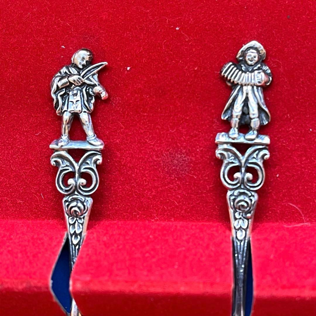 クリストフウィドマン 銀製スプーン6客セット 中世の音楽家 シルバー835