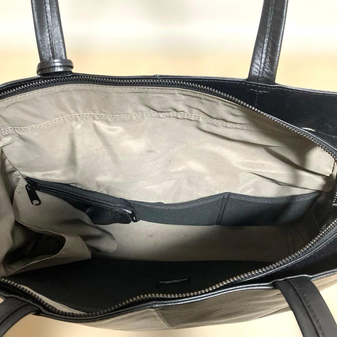 【美品】ユナイテッドアローズ グリーンレーベル レザー トートバッグ ブラック