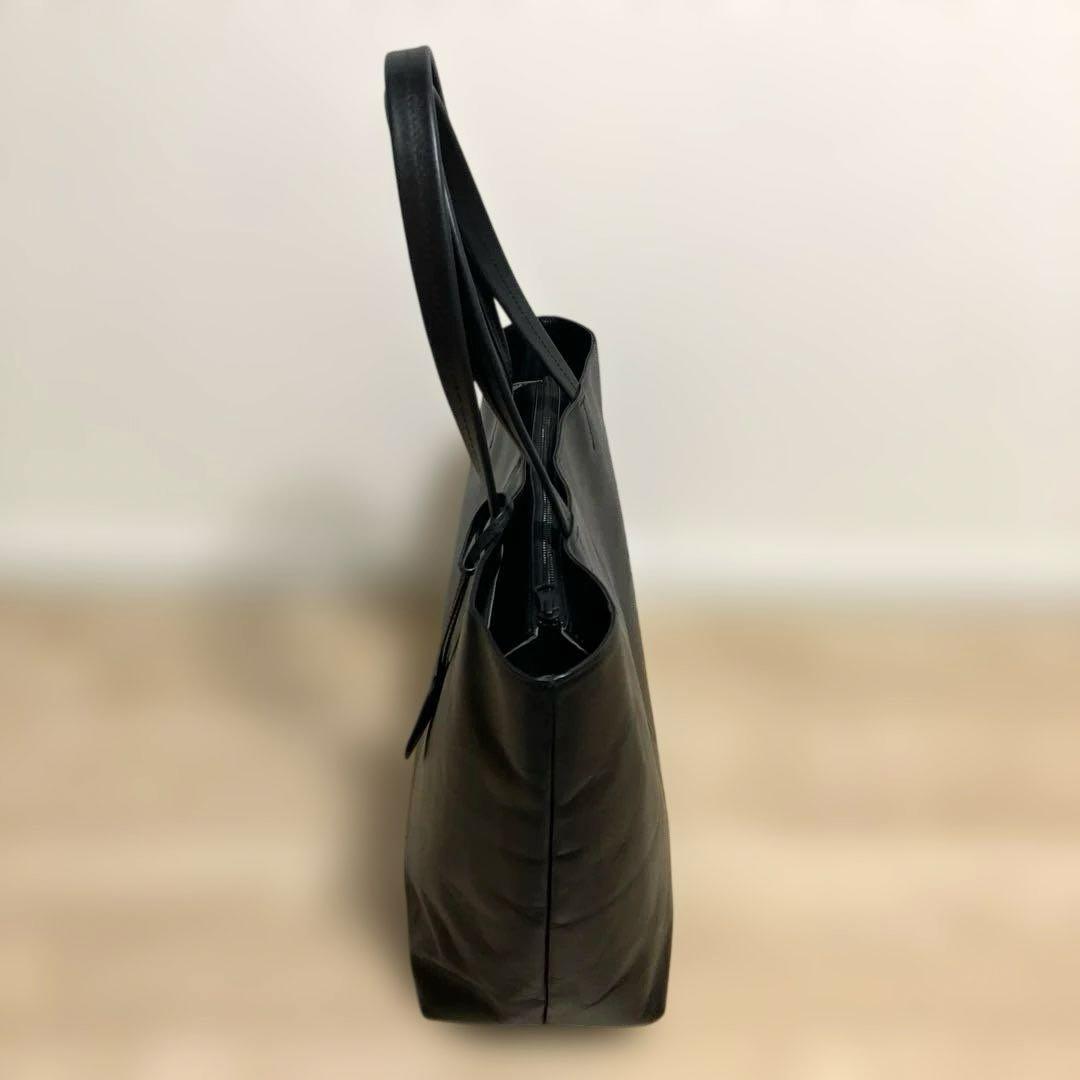 【美品】ユナイテッドアローズ グリーンレーベル レザー トートバッグ ブラック