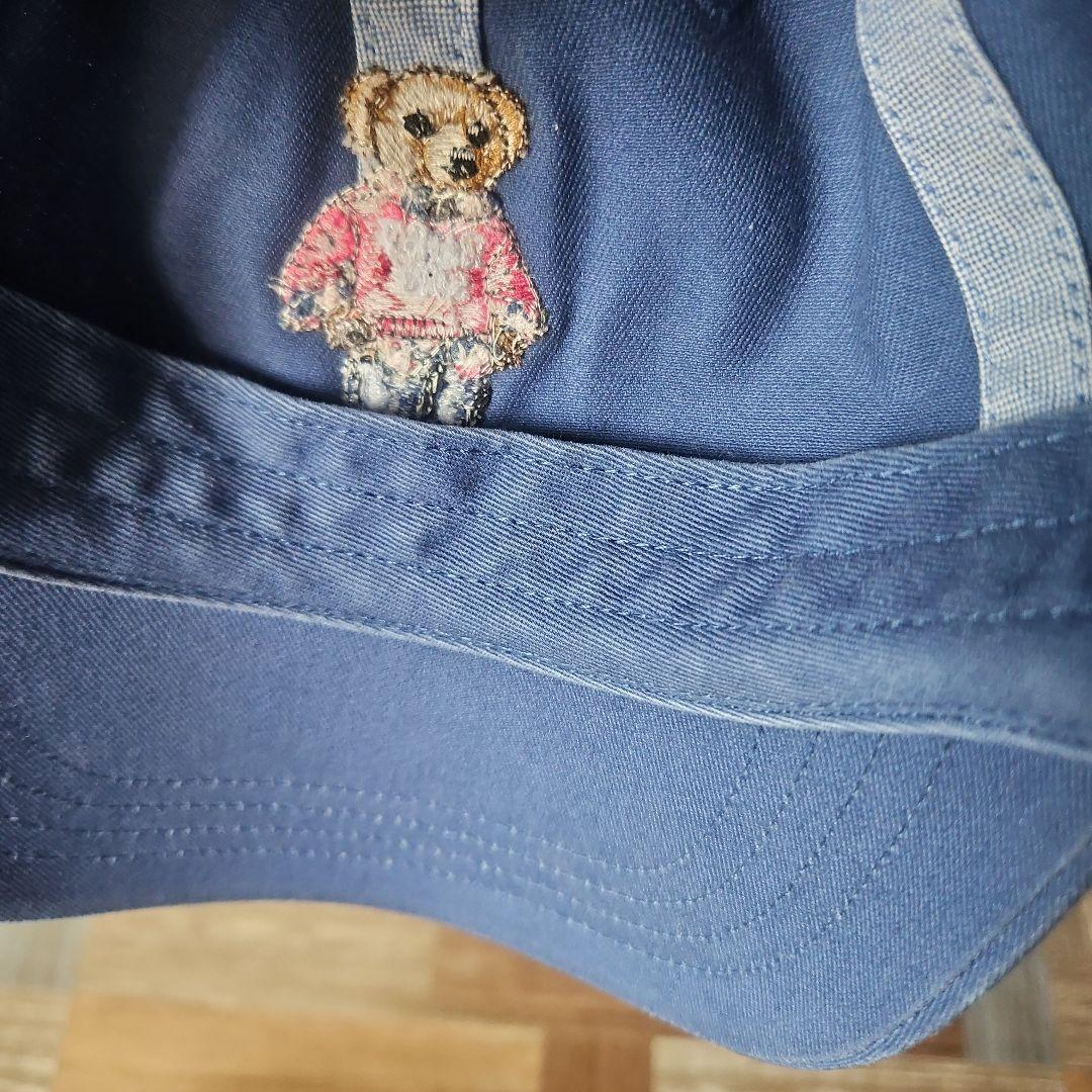 美品⭐ポロラルフローレン ポロベア刺繍 ベースボールキャップ 水色