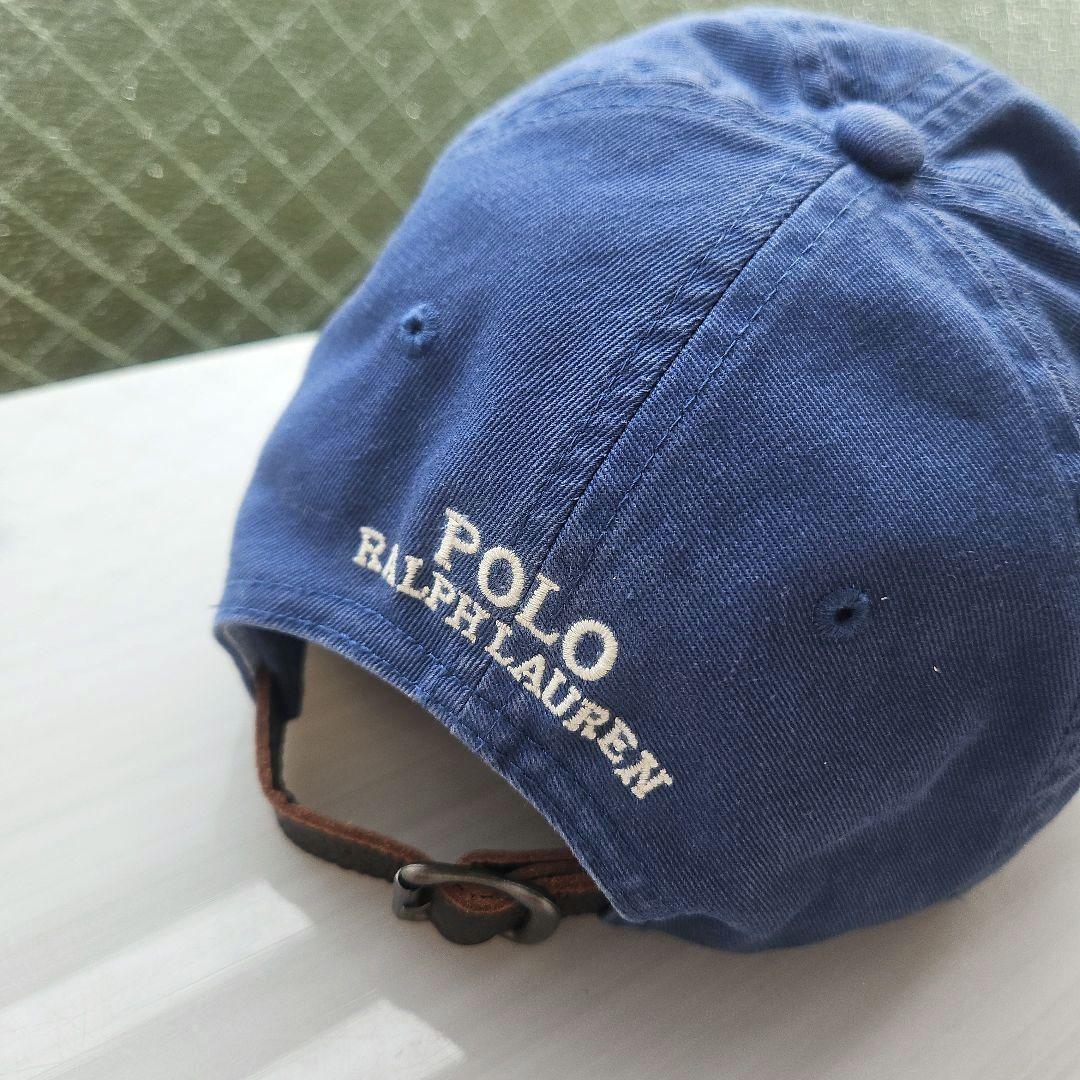 美品⭐ポロラルフローレン ポロベア刺繍 ベースボールキャップ 水色