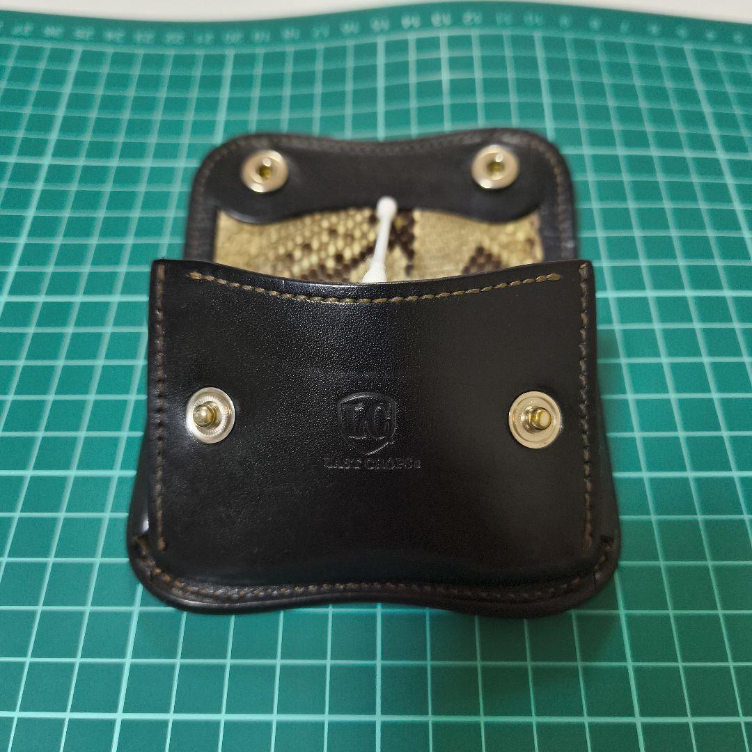 ★ラストクロップス LCタング サドルプルアップレザー ブラック　パイソン