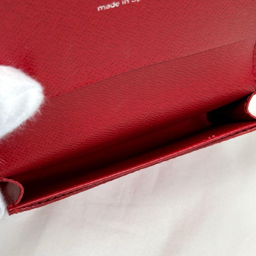 新品同様 LOUIS VUITTON エピレザー 名刺入れ ルージュ（レッド系）