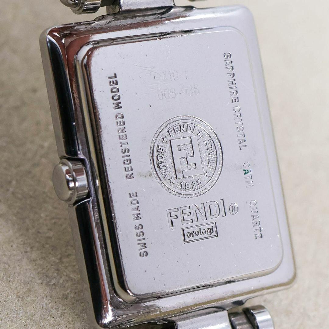 稼働 FENDI 腕時計 710L サーモンピンク スクエア レディース1851