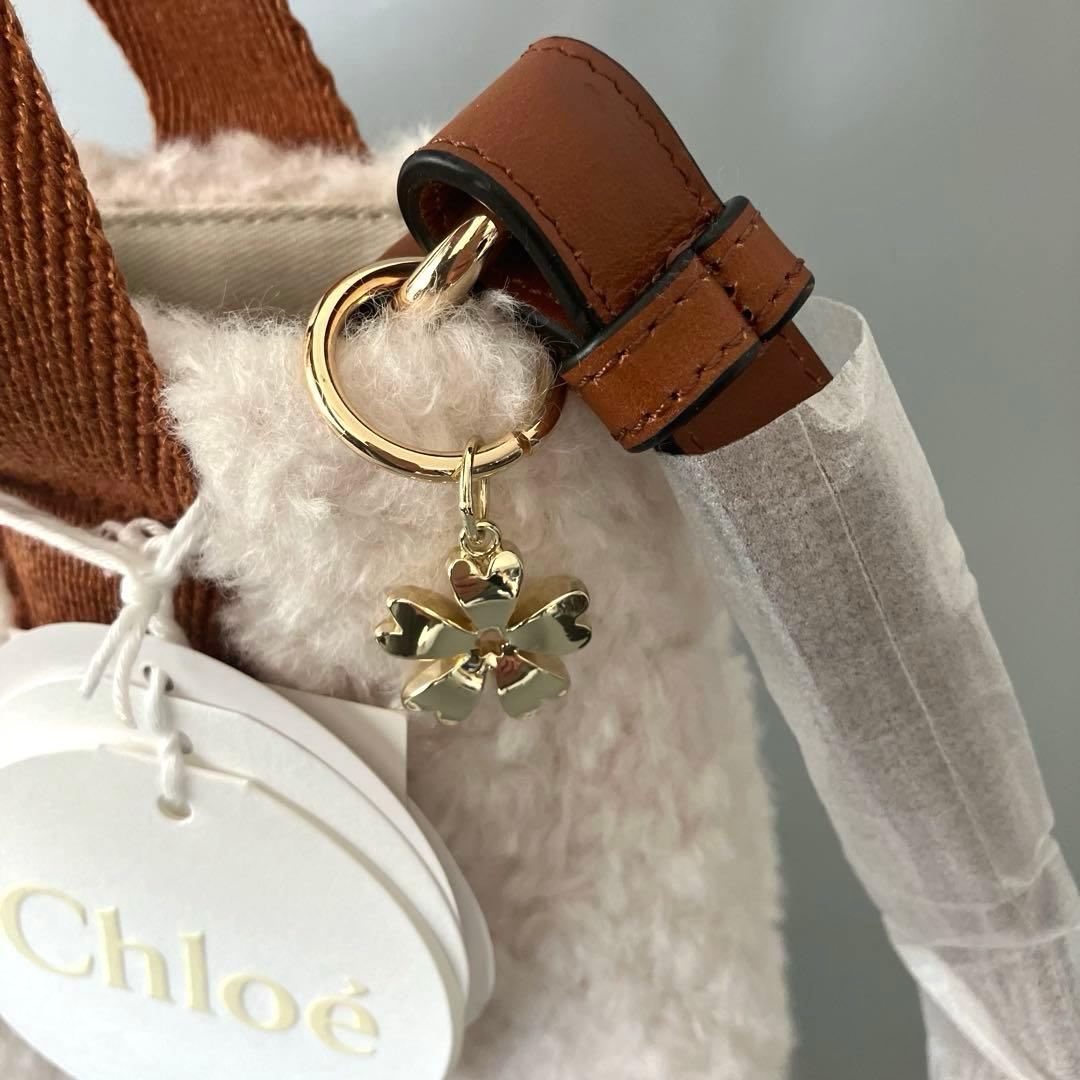 ◆新品未使用 Chloe クロエ ミニ ハンドバッグ ショルダーバッグ ボア