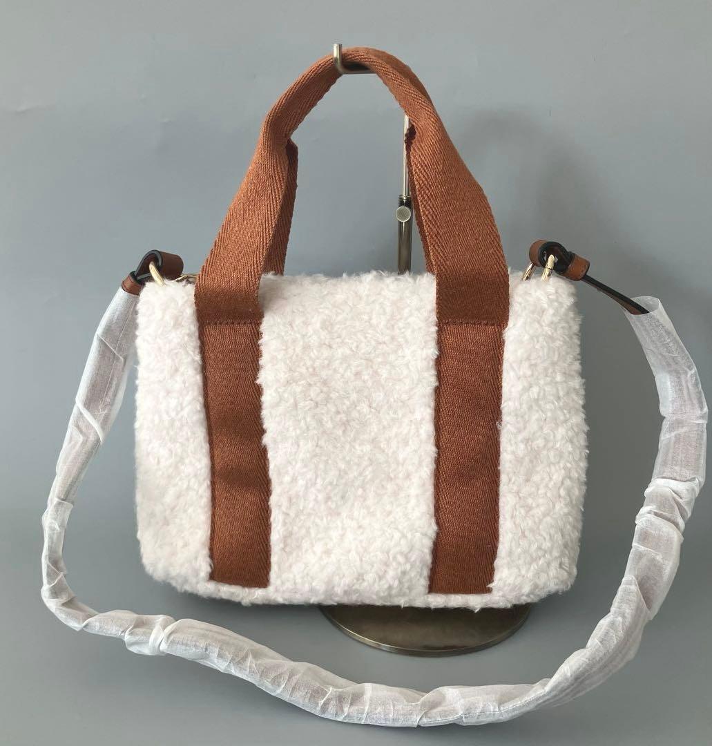 ◆新品未使用 Chloe クロエ ミニ ハンドバッグ ショルダーバッグ ボア