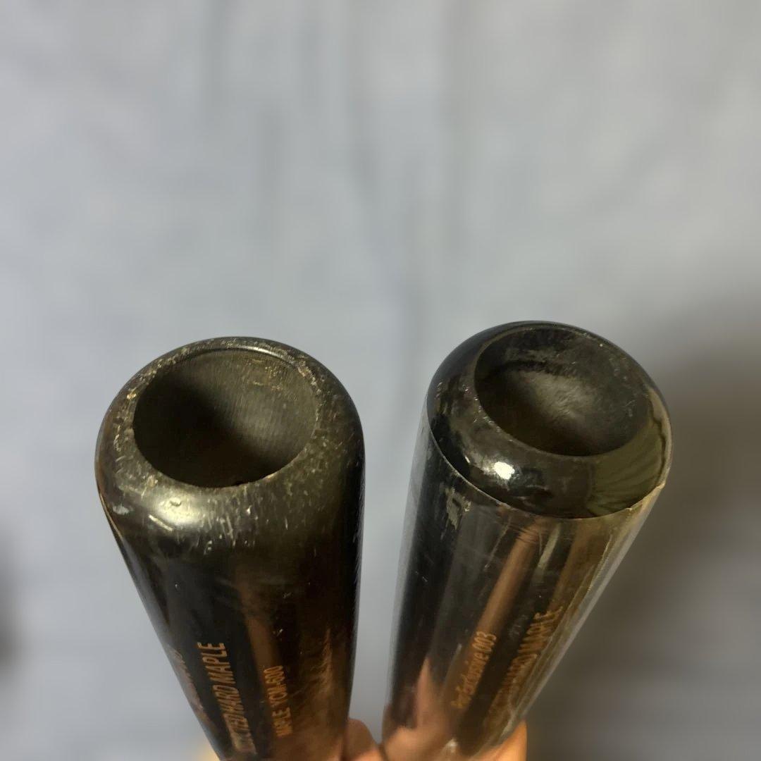 ヤナセ木製硬式オーダバット 2本セット　赤茶