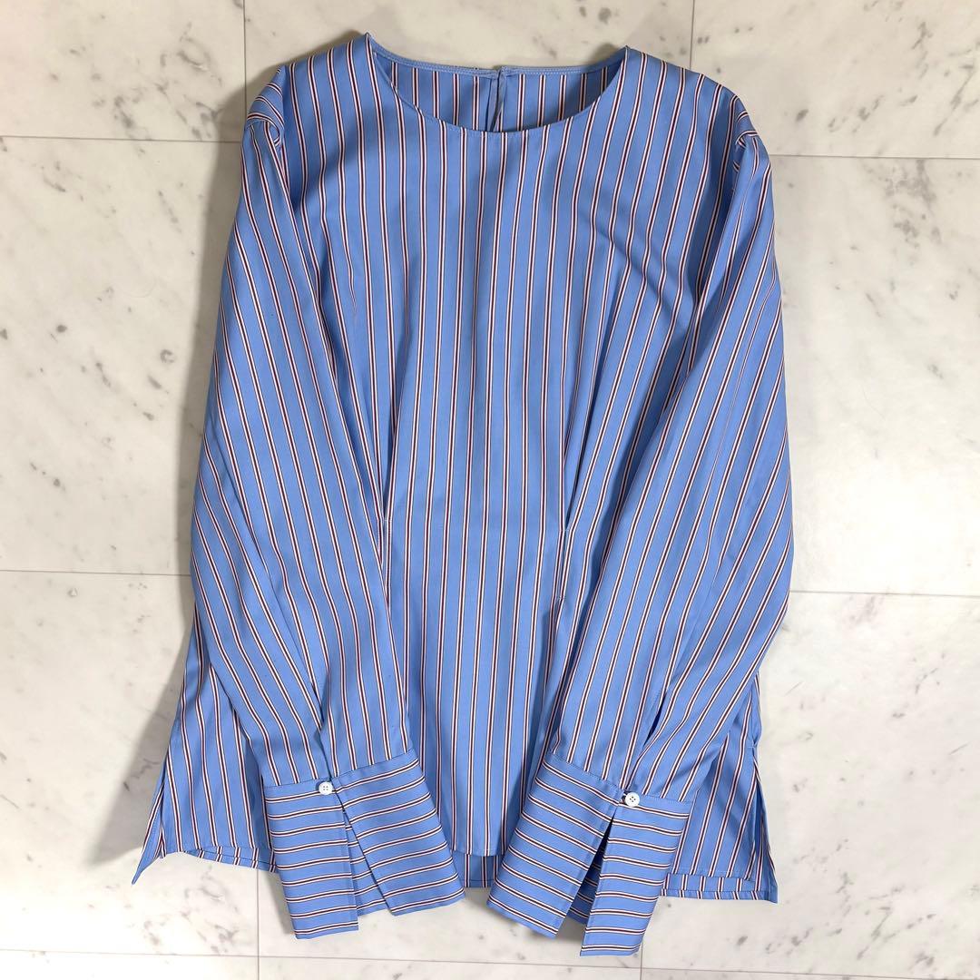 美品 マカフィー トゥモローランド コットンブロードプルオーバーブラウス 洗える