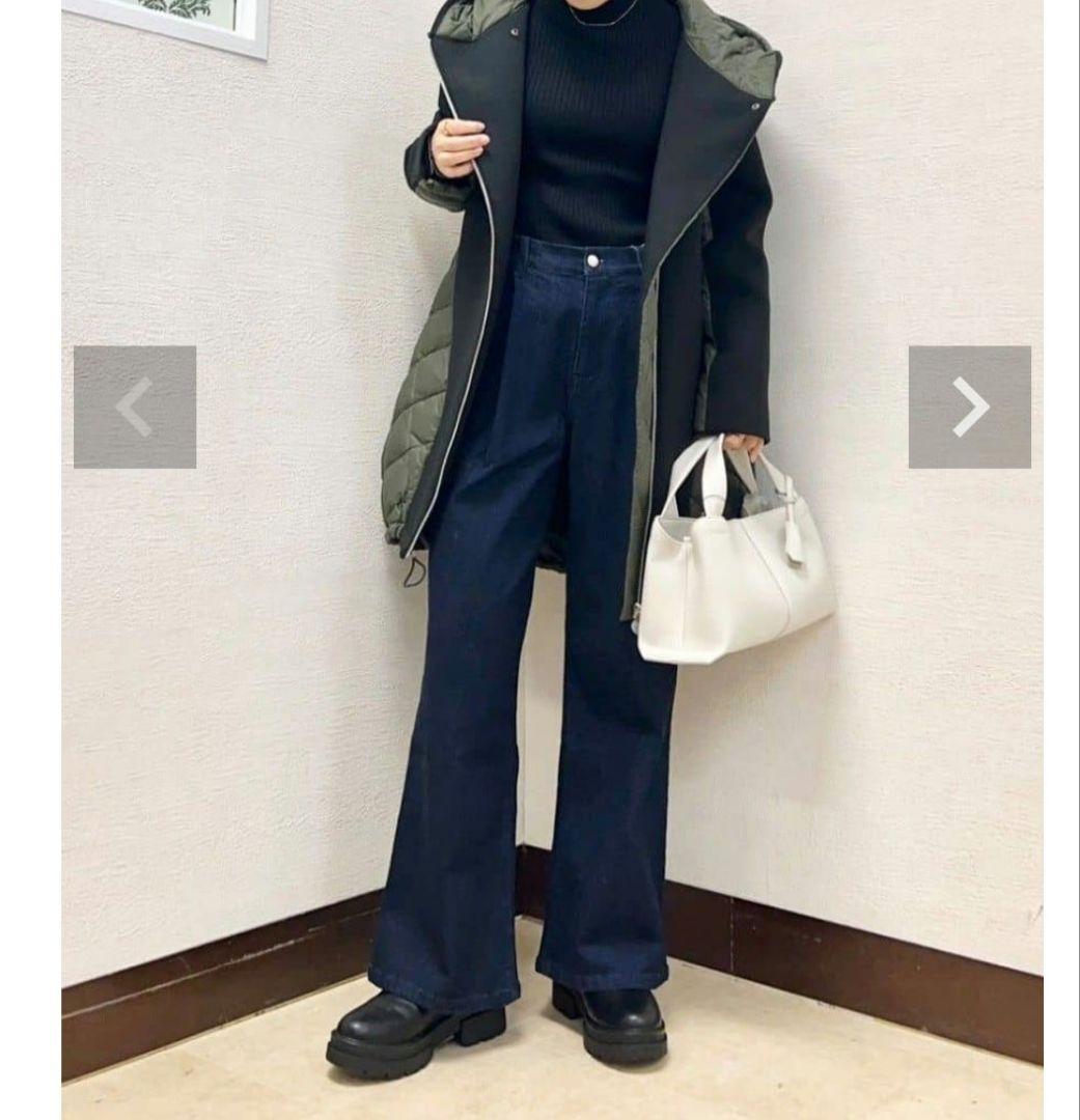 Gready Brilliant　ストレッチタックワイドデニムパンツ