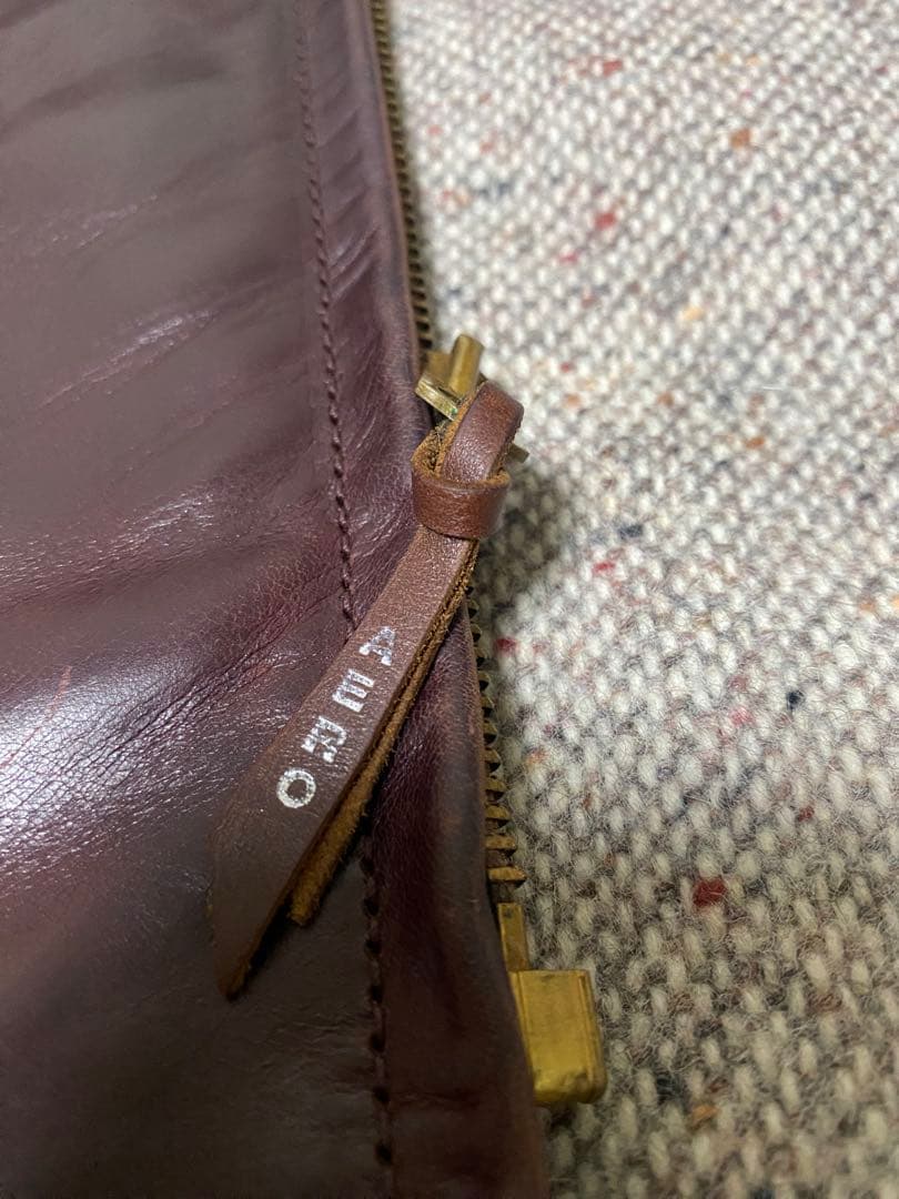 r*a様 AERO LEATHER エアロレザー ハーフベルト 34 バーガンデ