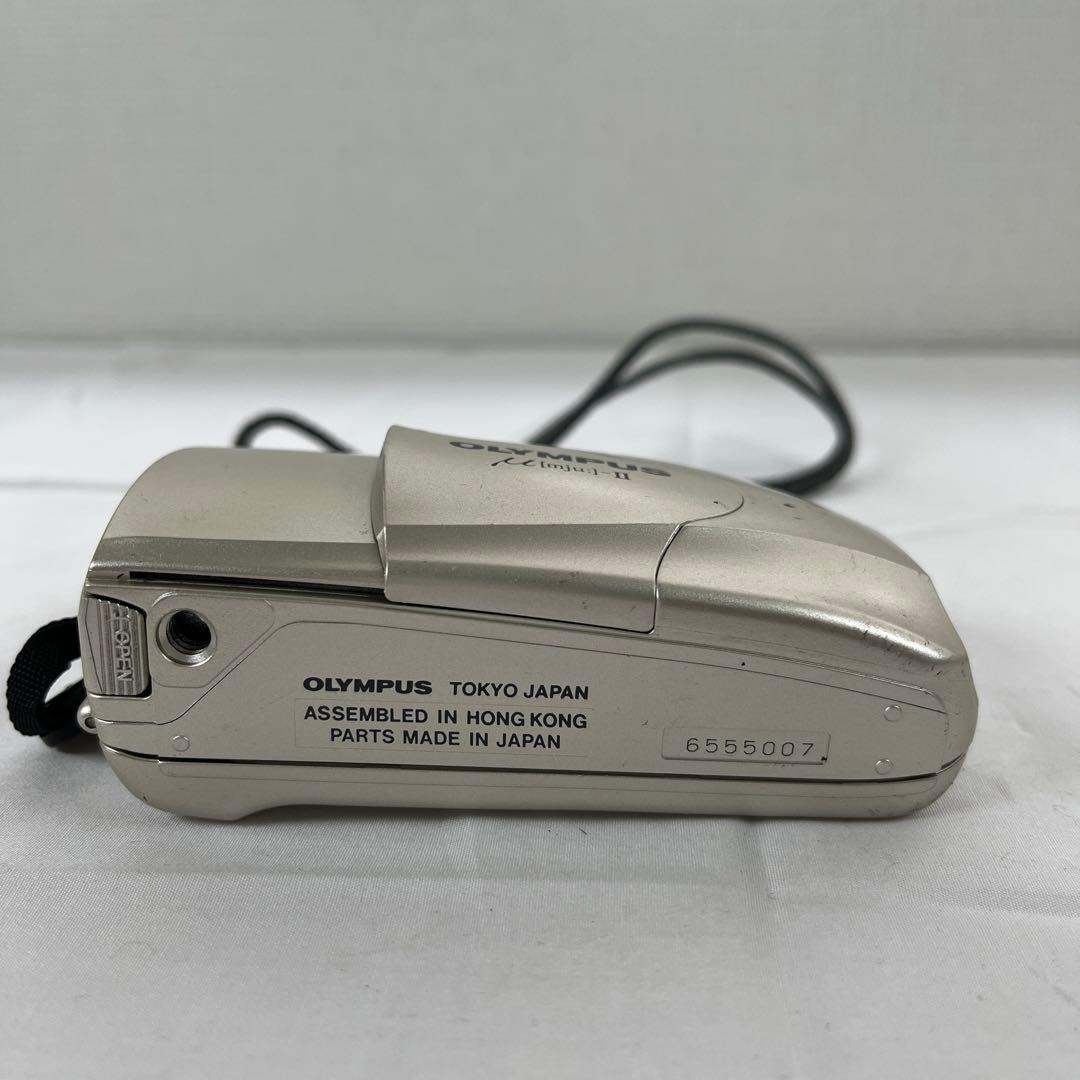 (h) OLYMPUS μ[mju:]-II シルバー フィルムカメラ　ジャンク