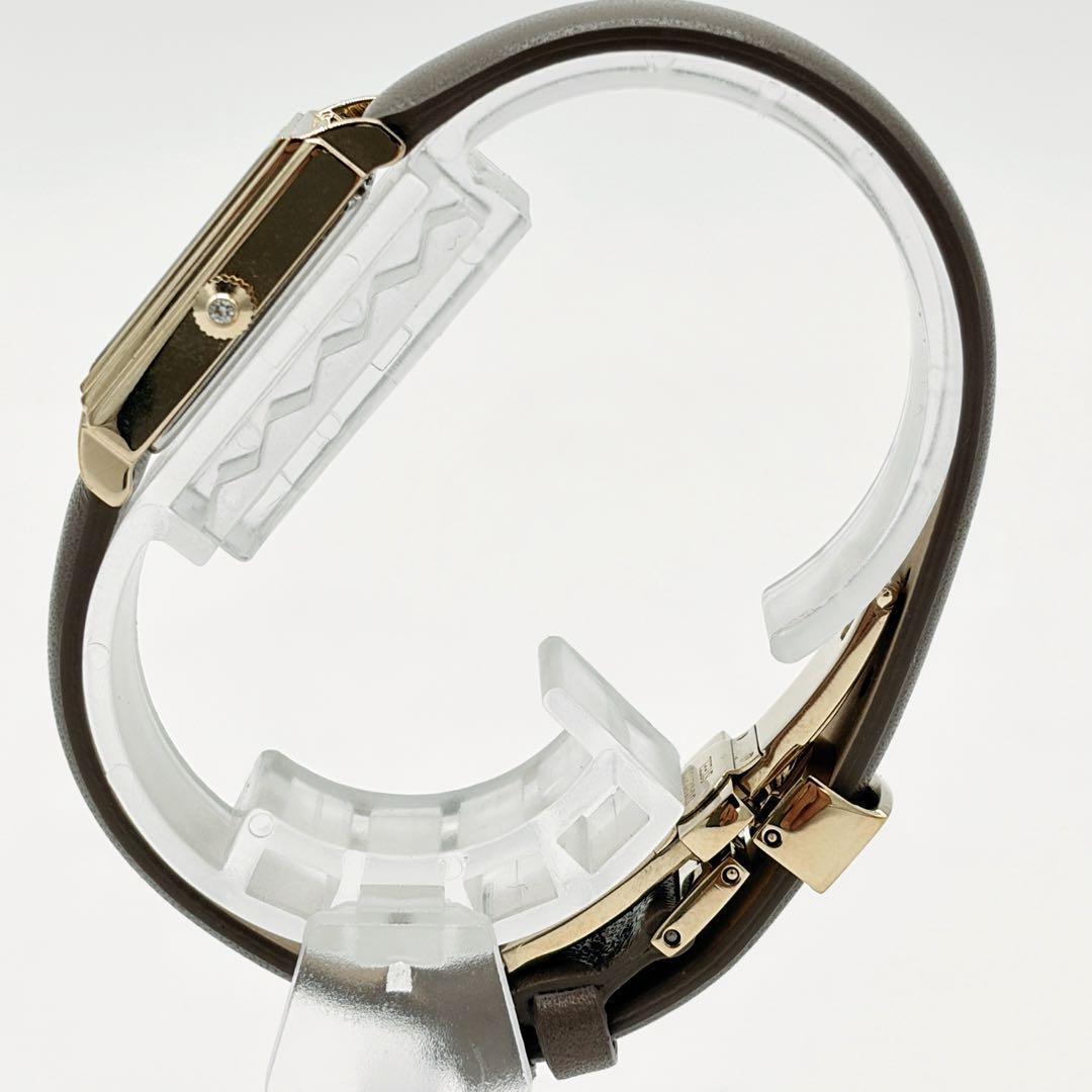 ete 腕時計 ダイヤ付 ゴールド×グレージュ ナチュラル 大人 美品