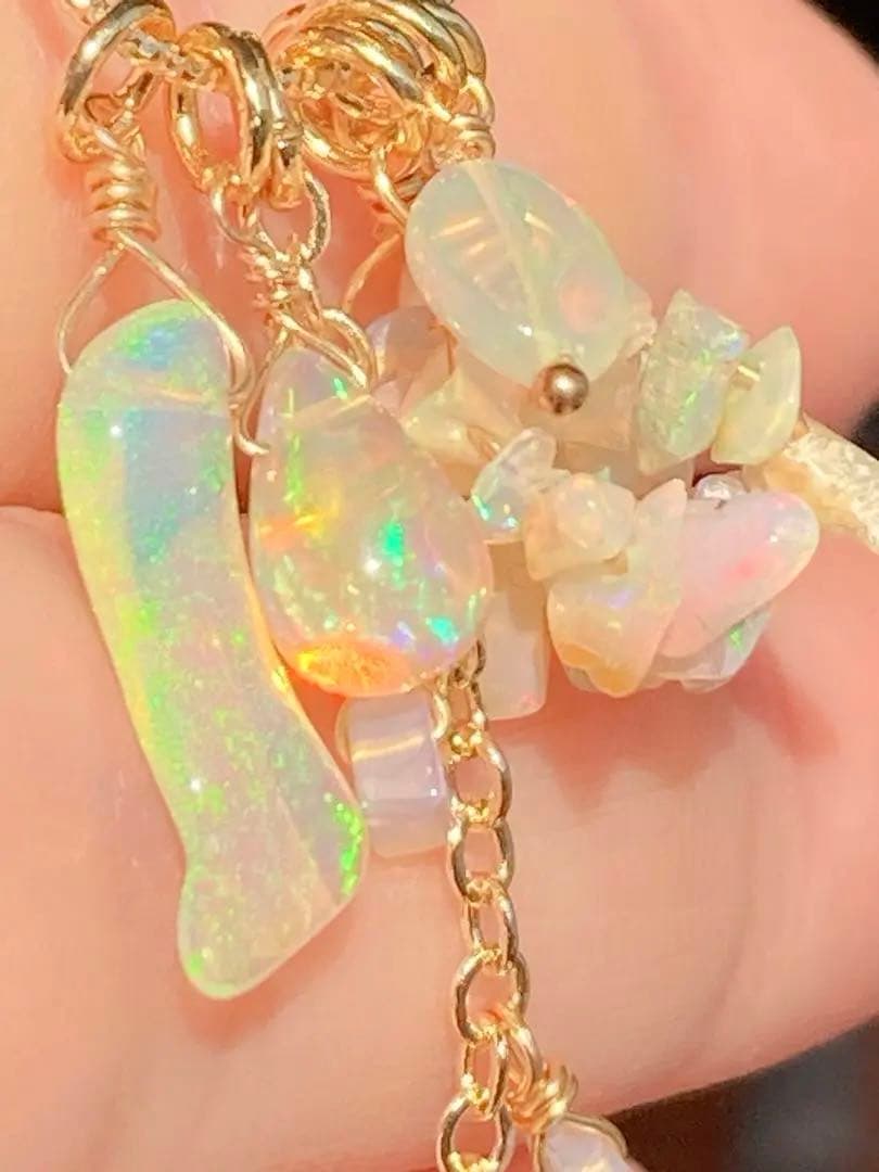 オパール好きさんの為のモリモリチャーム10種＆ピアスフック3種