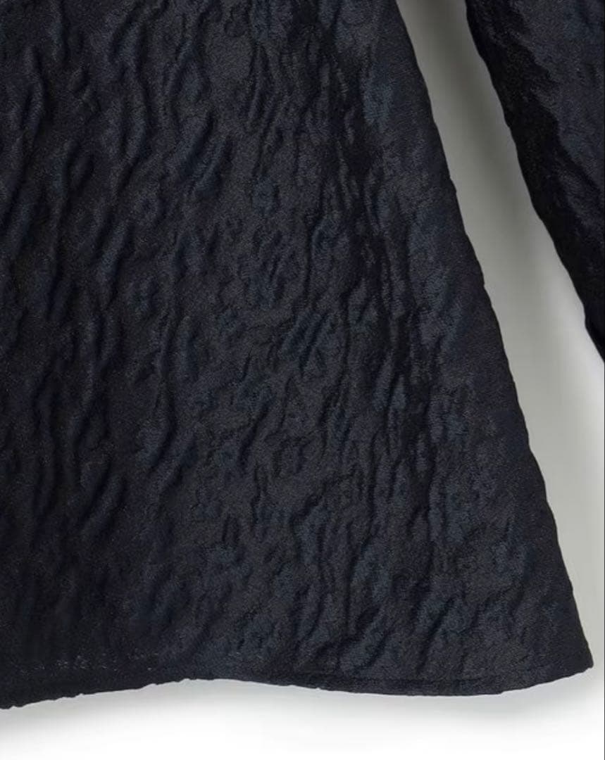 【新品タグ付き】23区 洗える　エクラジャカード ペプラム ブラウス　黒