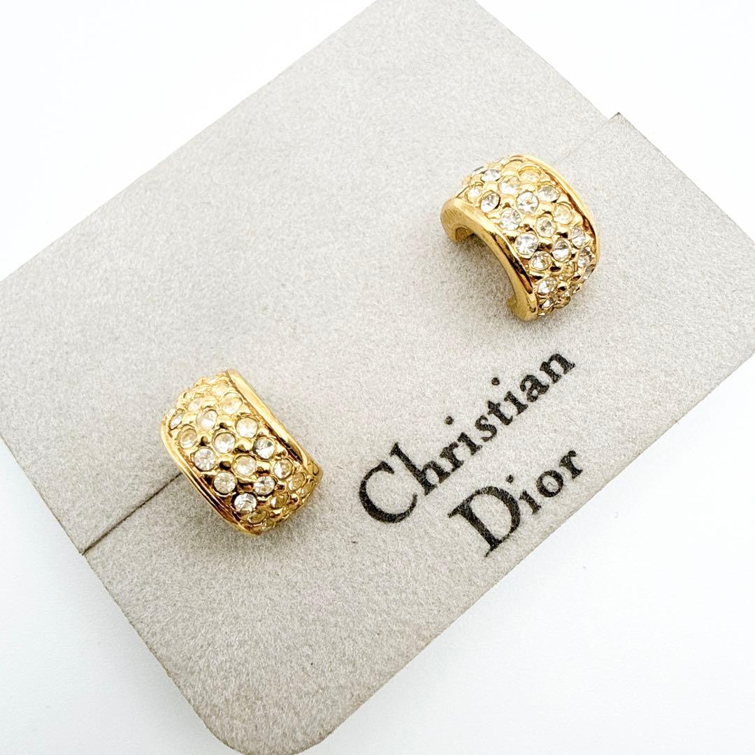 2962-1 極美品✨　Dior ピアス　CD ロゴ　希少　刻印