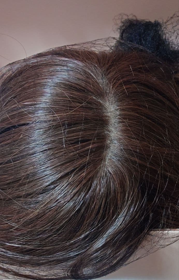 sale★ピンクエイジ★総手植フルウィッグレイヤードパーマエミリン(モースト原糸