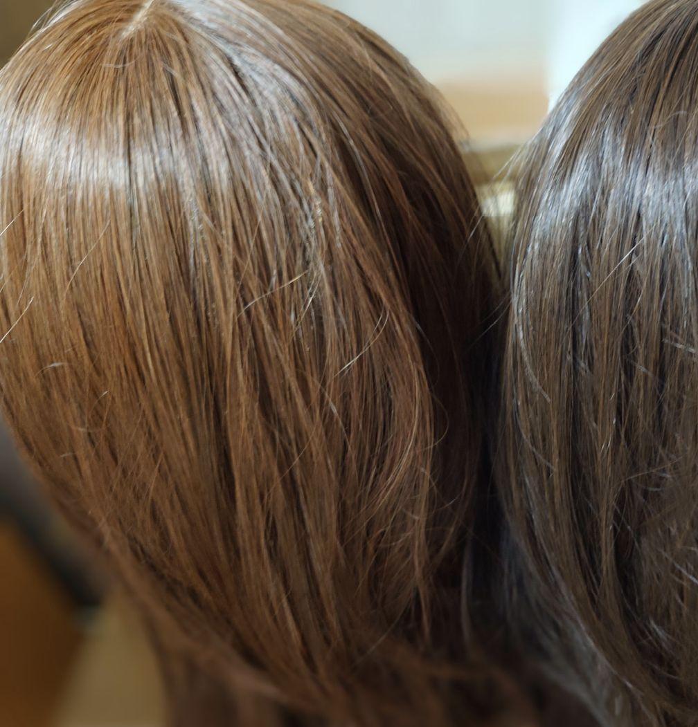 sale★ピンクエイジ★総手植フルウィッグレイヤードパーマエミリン(モースト原糸