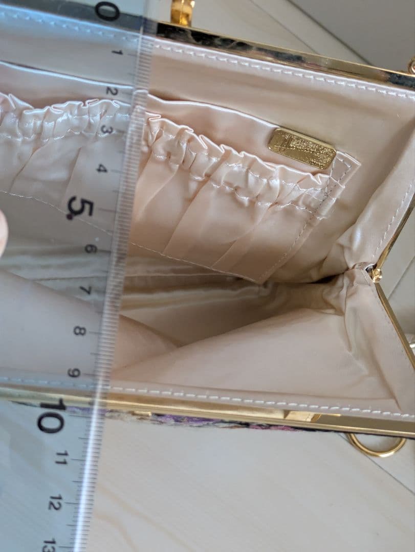 濱野★プチポワンの金具が素敵なハンドバッグ ★和装バック★ブラック