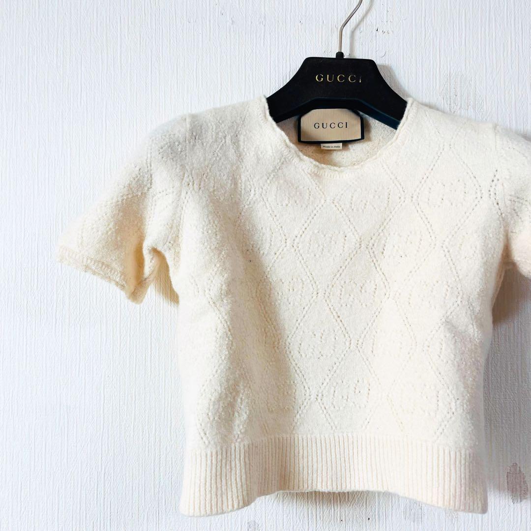 専用꧁美 品꧂ GUCCI グッチ　GG柄ニット アイボリー L 650676