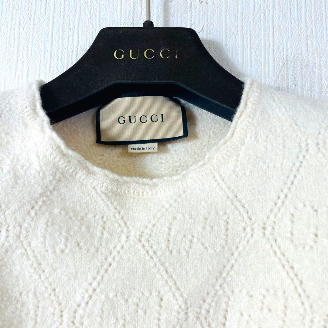 専用꧁美 品꧂ GUCCI グッチ　GG柄ニット アイボリー L 650676