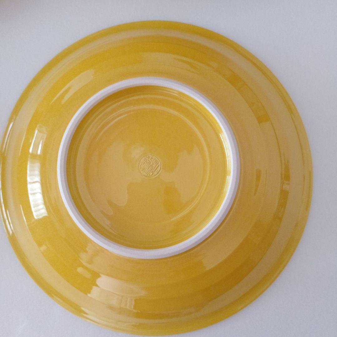 京焼　松谷窯　三代目　叶松谷　黄交ち荒磯　皿　五客組