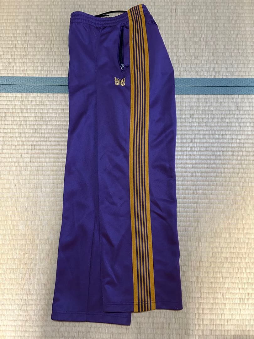 紫色 ストライプ トレーニングパンツ NEEDLES トラックパンツ
