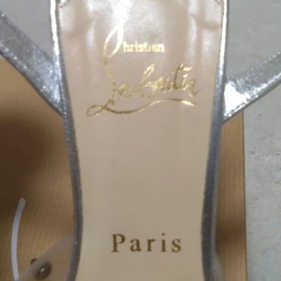 Christian Louboutin サンダル ハイヒール シルバー スタッズ