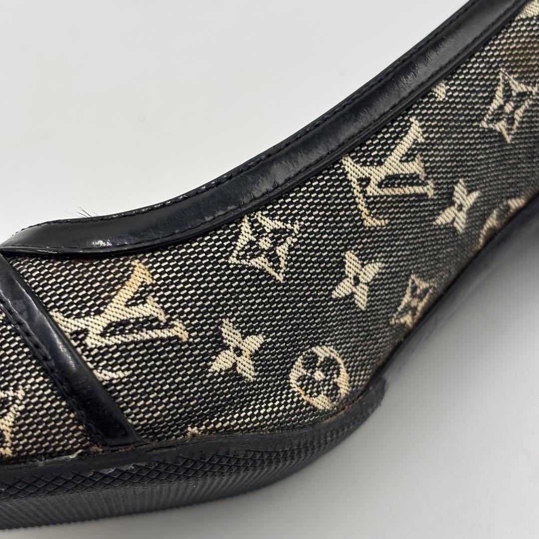 ルイヴィトン モノグラム　ミニキャンバス パンプス ハイヒール ブラック系