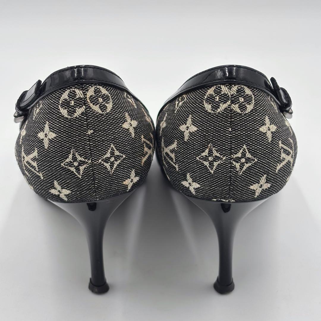 ルイヴィトン モノグラム　ミニキャンバス パンプス ハイヒール ブラック系