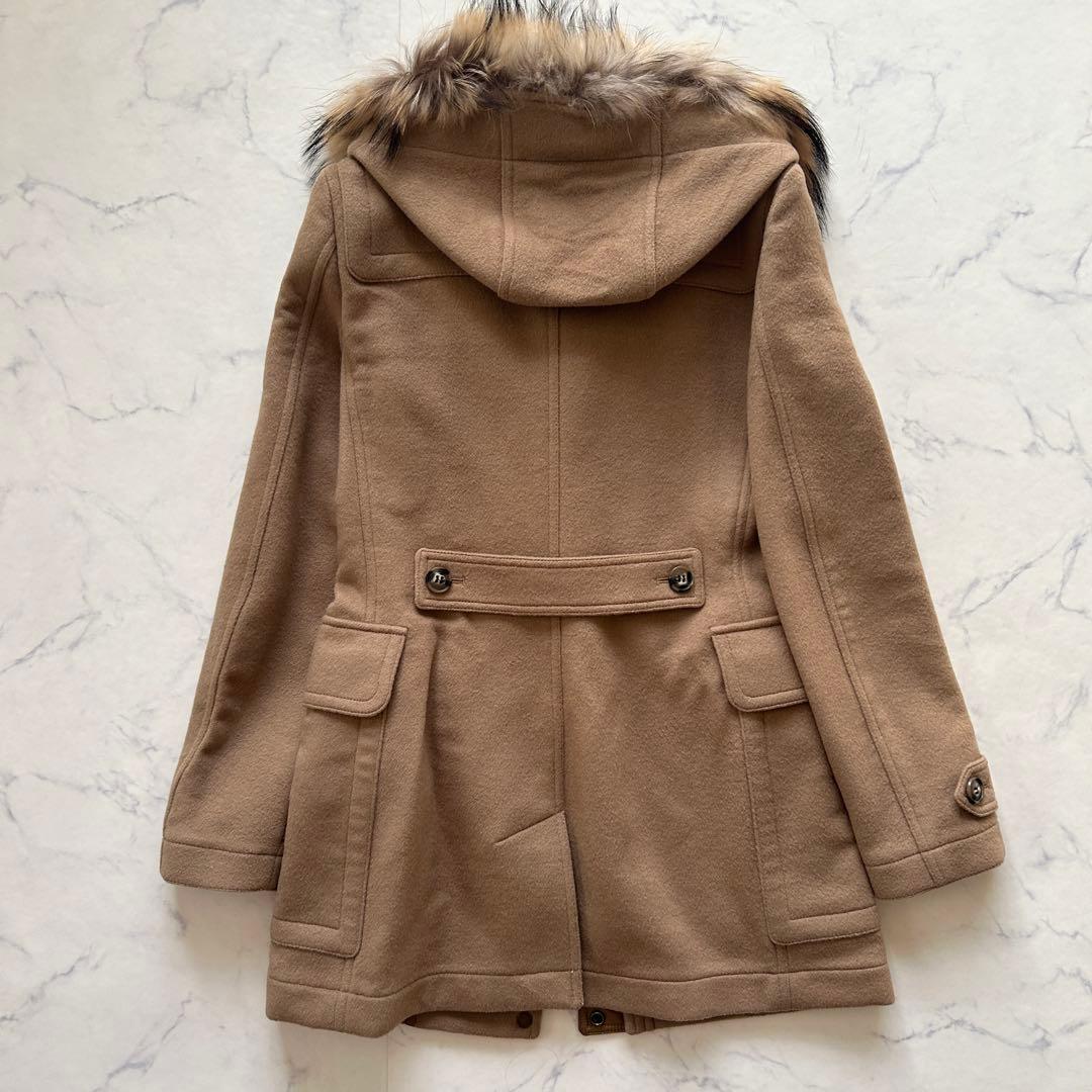 極美品 現行BURBERRY 2wayダッフルコート メガチェック ファー