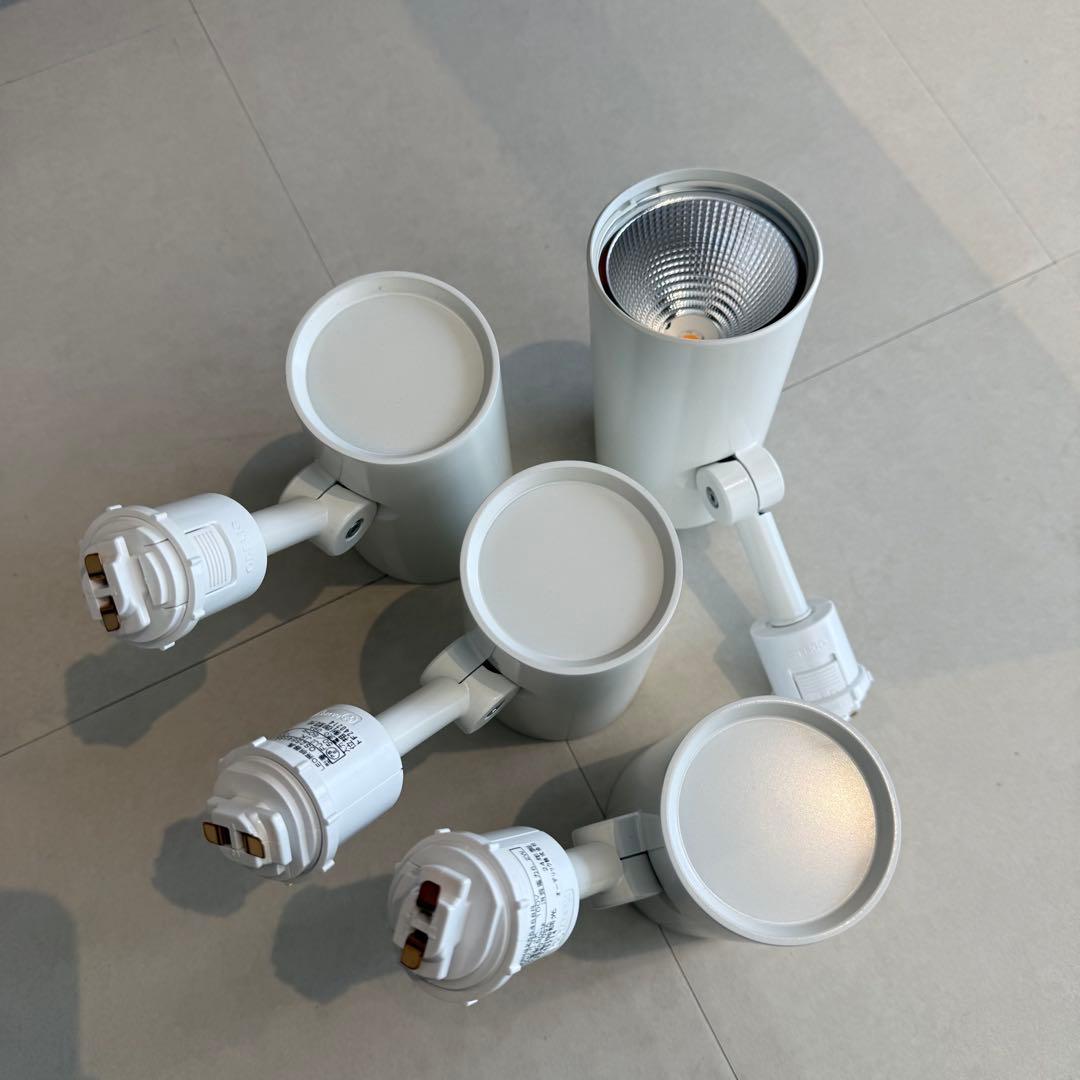 ダクトレール用 スポットライト 4個セット　ホワイト