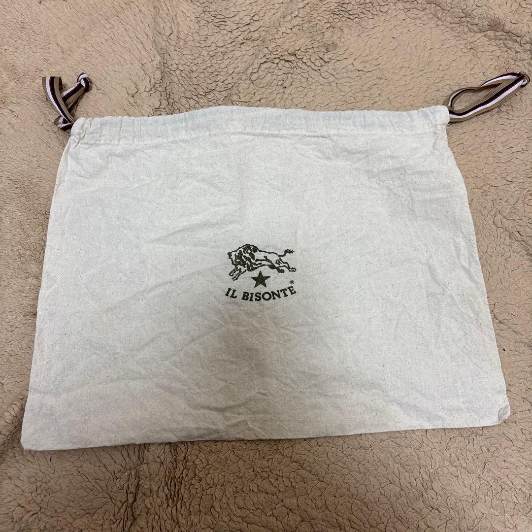 IL BISONTE ネイビー レザー ショルダーバッグ