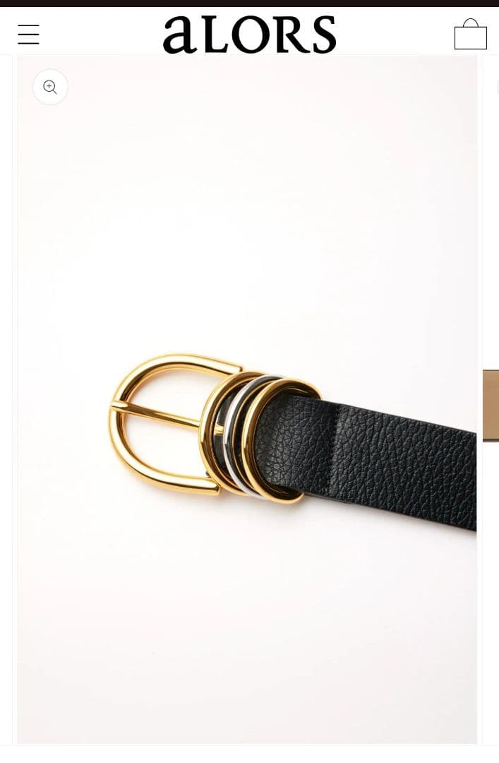 aLORS paris 黒レザーベルト 70サイズ